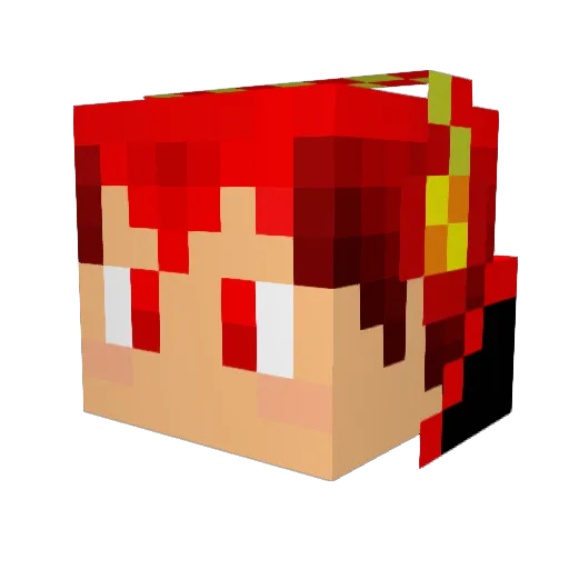 konkon10 Minecraft avatar head, 3D render