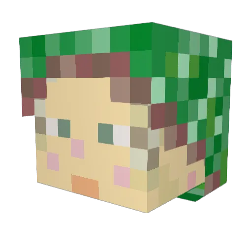 konkora Minecraft avatar head, 3D render