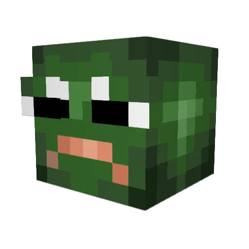 kono_dio_daa Minecraft avatar head, 3D render