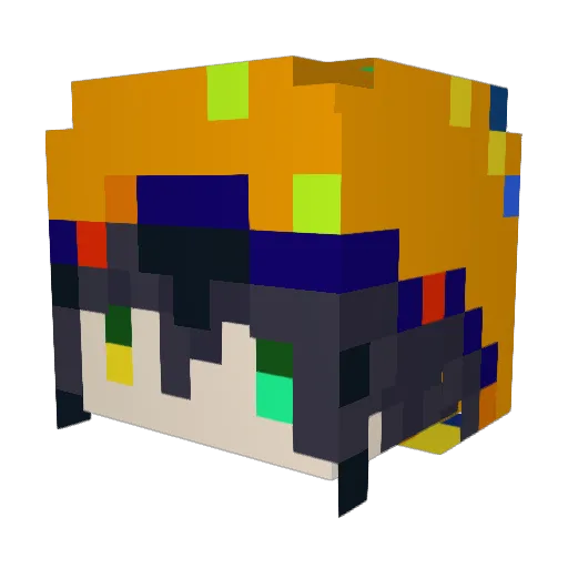 konoha125 Minecraft avatar head, 3D render