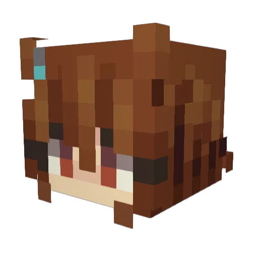 konomata Minecraft avatar head, 3D render