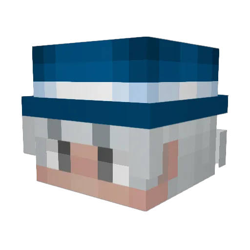 konoyobi Minecraft avatar head, 3D render