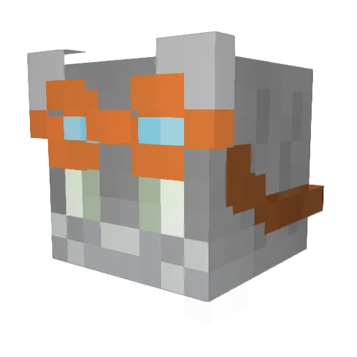 konrae_ Minecraft avatar head, 3D render