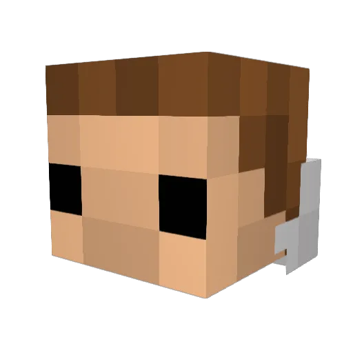kontoleji Minecraft avatar head, 3D render