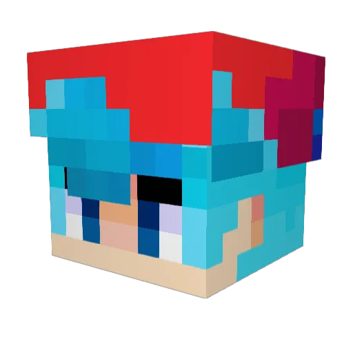 koo_kaburra Minecraft avatar head, 3D render