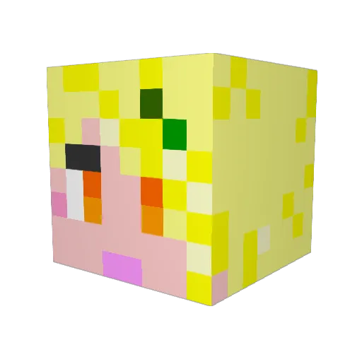 kooasu Minecraft avatar head, 3D render