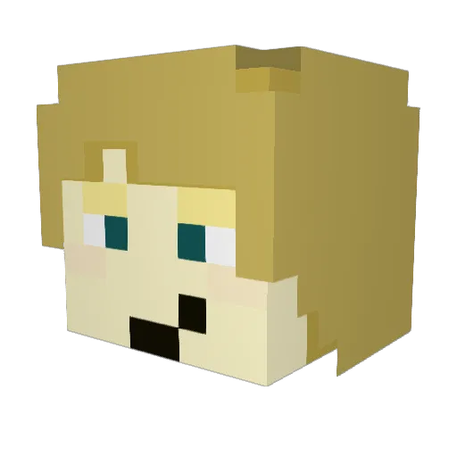 koobyn Minecraft avatar head, 3D render