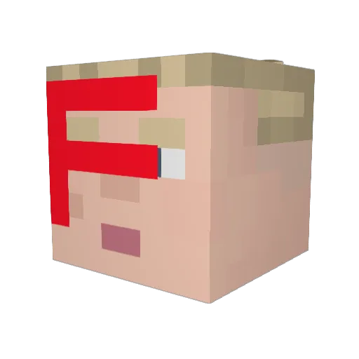 kookabruva Minecraft avatar head, 3D render