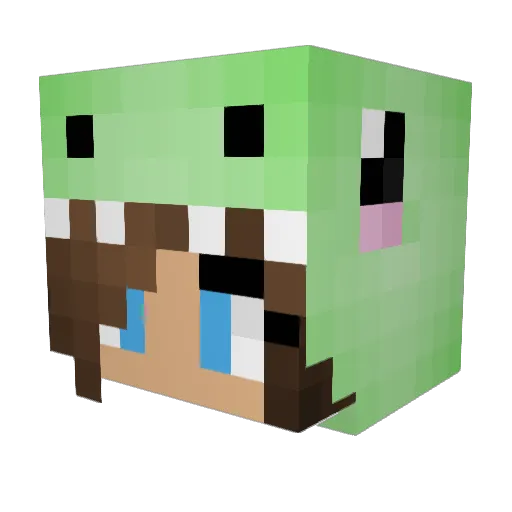 kookie_cutie Minecraft avatar head, 3D render