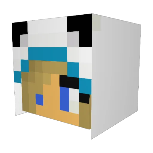 kookieb Minecraft avatar head, 3D render