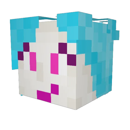 kookkies Minecraft avatar head, 3D render