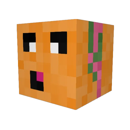 kooksii Minecraft avatar head, 3D render