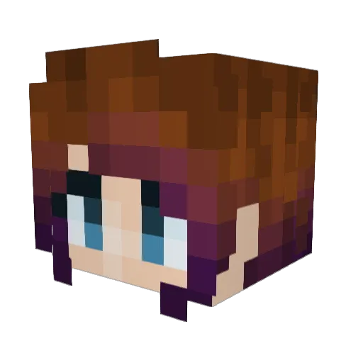 kookythecat Minecraft avatar head, 3D render