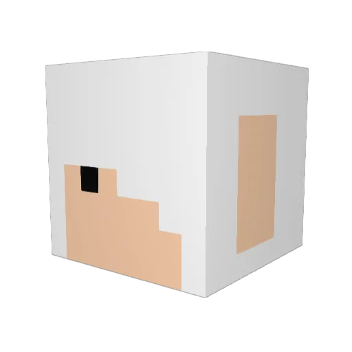 kool_luck Minecraft avatar head, 3D render