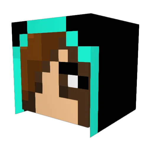 koolcatz Minecraft avatar head, 3D render