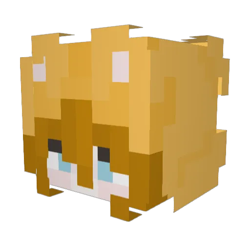koolkatgame Minecraft avatar head, 3D render