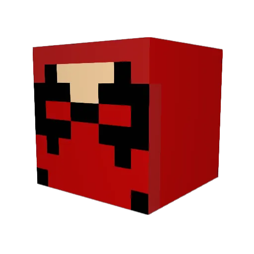 koolkatzbutsad Minecraft avatar head, 3D render