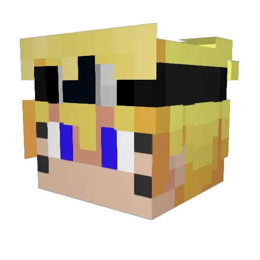 koolkuldeep Minecraft avatar head, 3D render