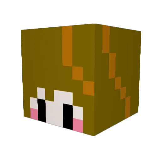 koonishi Minecraft avatar head, 3D render