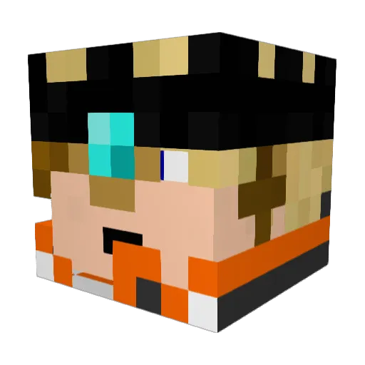 koonmai Minecraft avatar head, 3D render