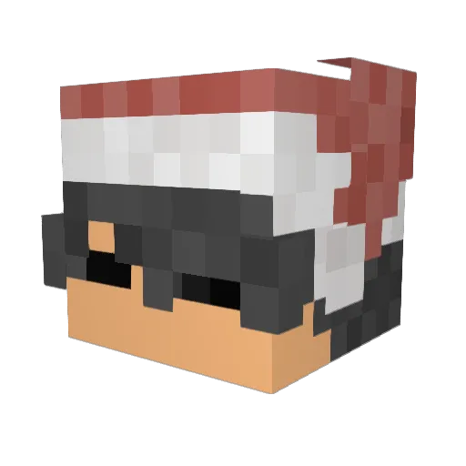 kooorah Minecraft avatar head, 3D render