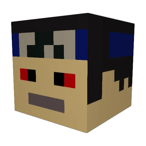 kooperiscool Minecraft avatar head, 3D render
