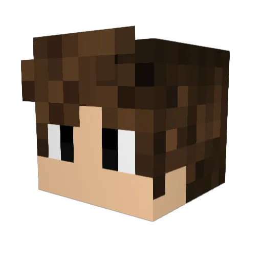 kopeclew Minecraft avatar head, 3D render