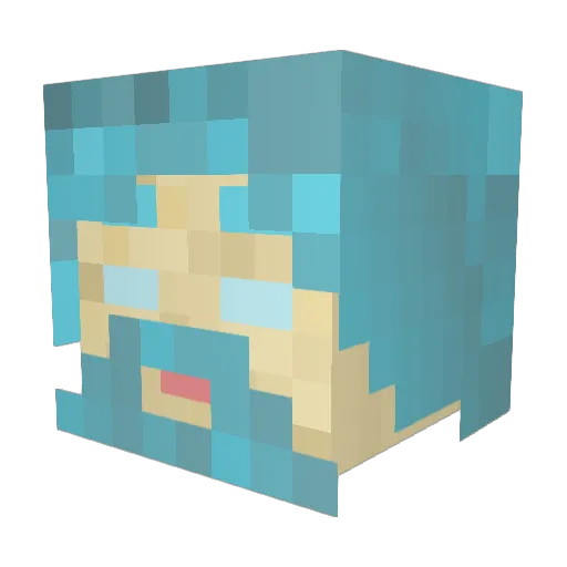 kopon_0220 Minecraft avatar head, 3D render