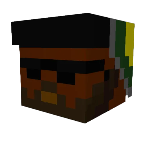 kopotarou Minecraft avatar head, 3D render