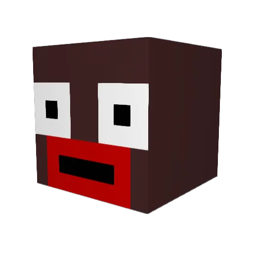 koppek Minecraft avatar head, 3D render
