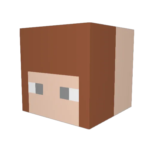 koppycat Minecraft avatar head, 3D render
