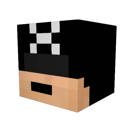 kopulla Minecraft avatar head, 3D render