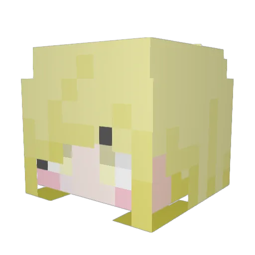 kor_kang Minecraft avatar head, 3D render