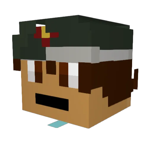 kora6 Minecraft avatar head, 3D render