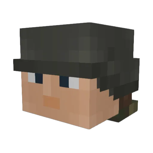 korabyu Minecraft avatar head, 3D render