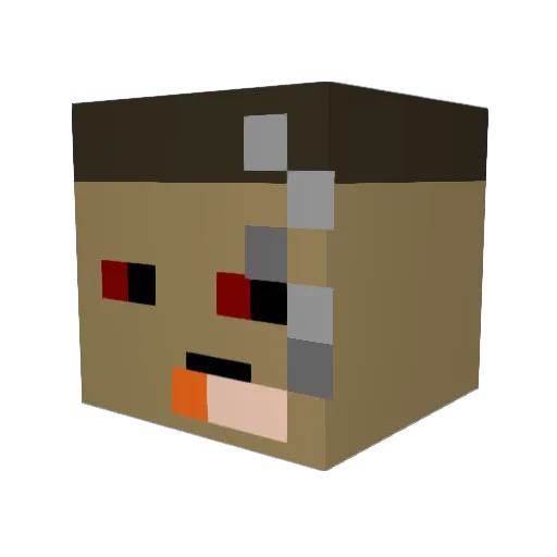 korbabokiem Minecraft avatar head, 3D render