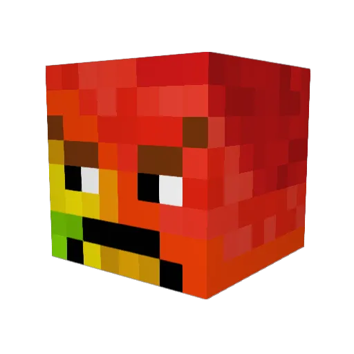 korbenrice Minecraft avatar head, 3D render