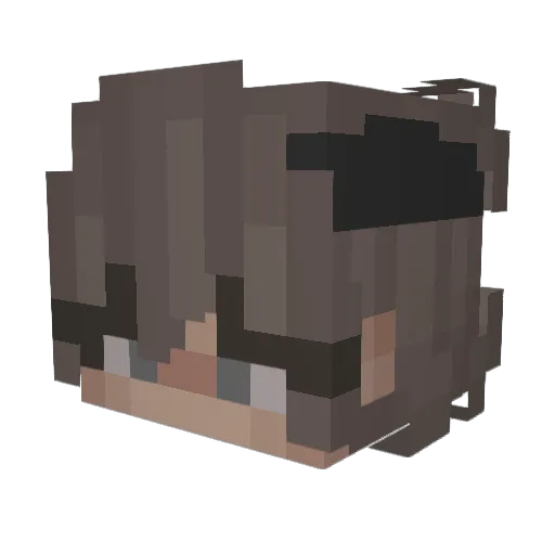 korea0071 Minecraft avatar head, 3D render