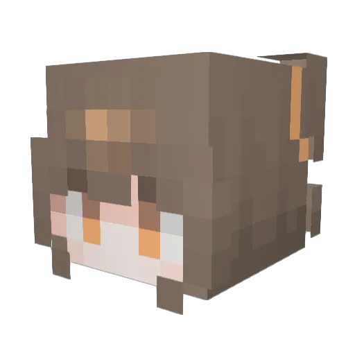 korea_alicia Minecraft avatar head, 3D render