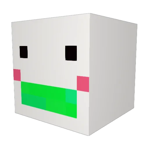 koreakara Minecraft avatar head, 3D render