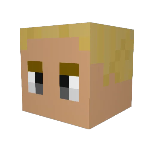 koreaman__ Minecraft avatar head, 3D render