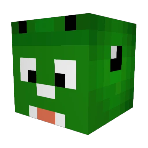 korean4 Minecraft avatar head, 3D render