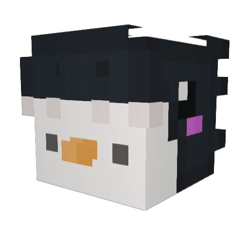 korean_1 Minecraft avatar head, 3D render