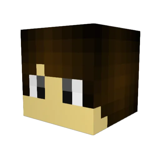 korean_Leo Minecraft avatar head, 3D render