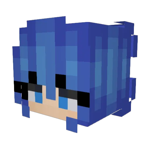 koreannerd Minecraft avatar head, 3D render