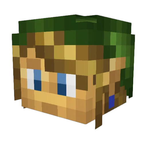 koreypomeroy Minecraft avatar head, 3D render