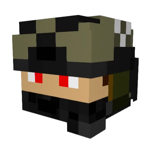 korgra Minecraft avatar head, 3D render