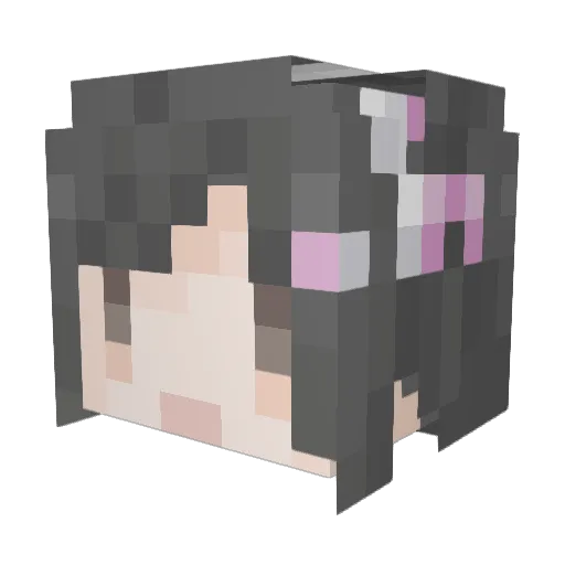 koriechan Minecraft avatar head, 3D render
