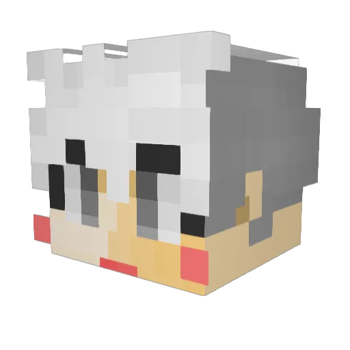 koring Minecraft avatar head, 3D render
