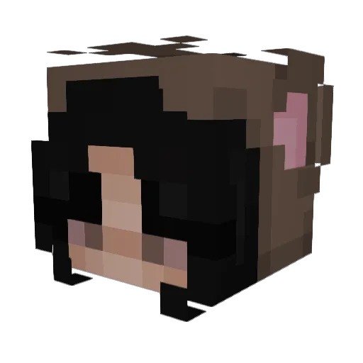 koririi Minecraft avatar head, 3D render